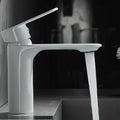Bathroom Sink Faucet Lever Handle Brass Monochrome Bathroom Faucet