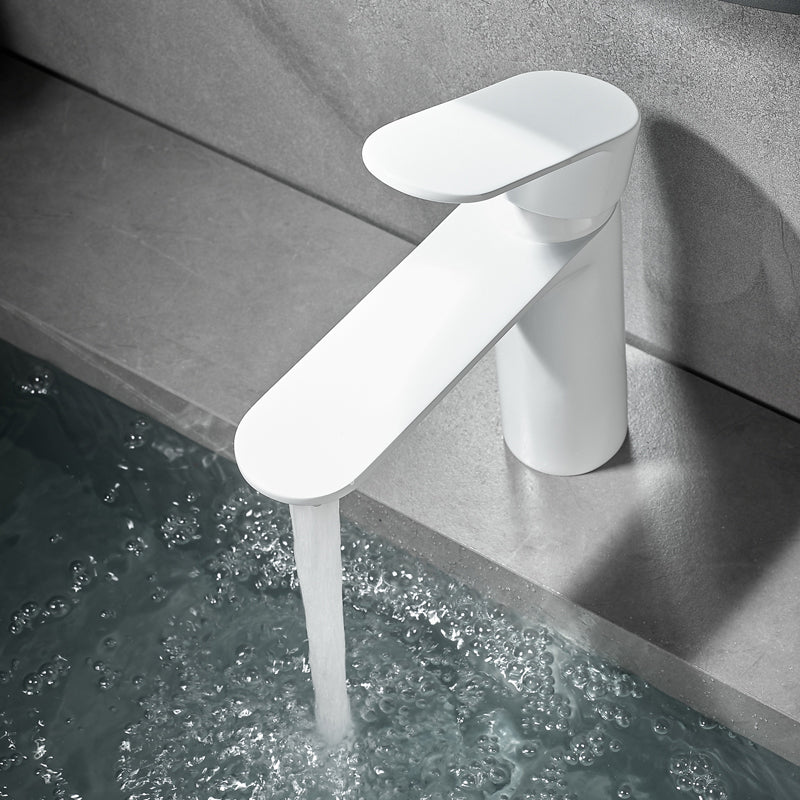 Bathroom Sink Faucet Lever Handle Brass Monochrome Bathroom Faucet