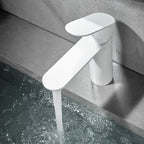 Bathroom Sink Faucet Lever Handle Brass Monochrome Bathroom Faucet