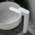 Bathroom Sink Faucet Lever Handle Brass Monochrome Bathroom Faucet