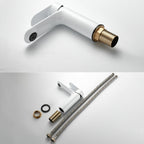 Bathroom Sink Faucet Lever Handle Brass Monochrome Bathroom Faucet