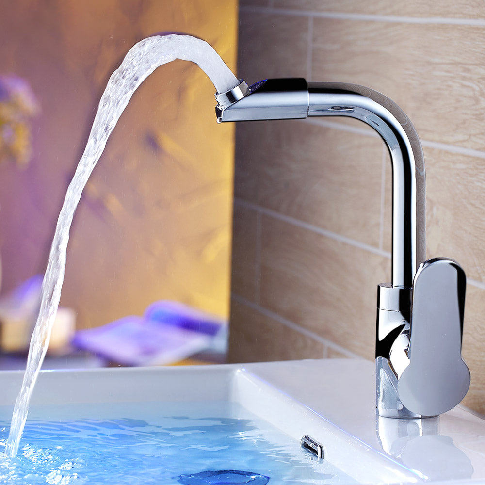 Modern Bathroom Faucet Brass Lever Handle Washroom Bathtub Faucet