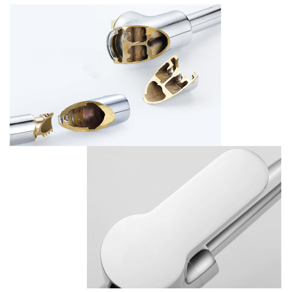 Modern Bathroom Faucet Brass Lever Handle Washroom Bathtub Faucet