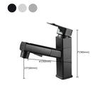 Bathroom faucet with pull-out lever handle Single hole basin mixer
