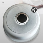 Stainless Steel Round Sink in Black Single Basin Undermount Sink with Basket Strainer