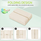 Daily Pill Organizer – Portable 7-Compartment Box with Secure Magnetic Closure (3 Pieces)