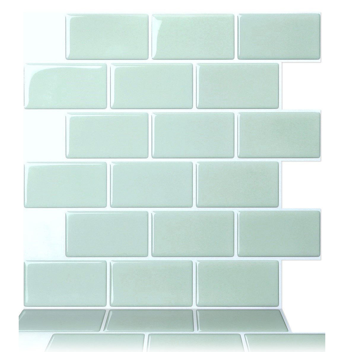 Modern Peel and Stick Wall Tile PVC Offset Joint Peel and Stick Wall Tile