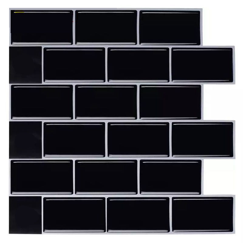 Modern Peel and Stick Wall Tile PVC Offset Joint Peel and Stick Wall Tile