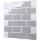 Modern Peel and Stick Wall Tile PVC Offset Joint Peel and Stick Wall Tile