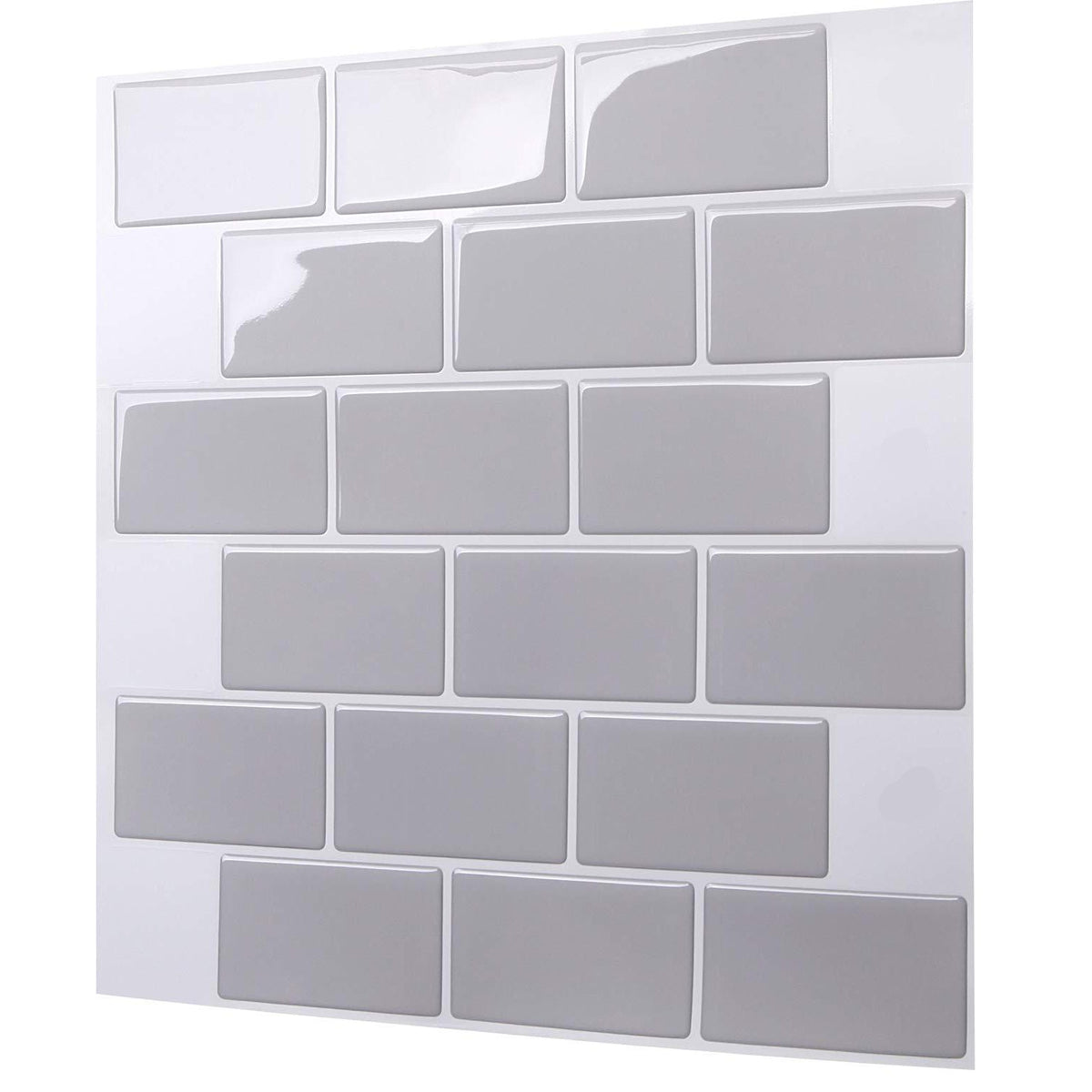 Modern Peel and Stick Wall Tile PVC Offset Joint Peel and Stick Wall Tile