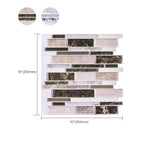 Modern Peel and Stick Wall Tile PVC Offset Joint Peel and Stick Wall Tile