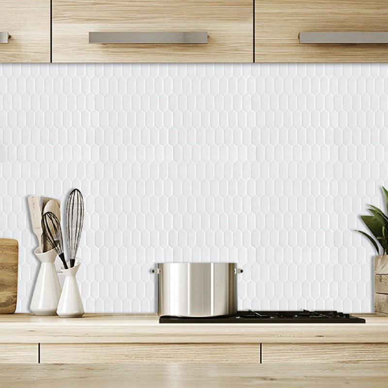 Modern Peel & Stick Field Tile PVC Hexagon Mosaic Tile Peel and Stick Back Wall