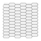 Modern Peel & Stick Field Tile PVC Hexagon Mosaic Tile Peel and Stick Back Wall