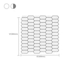 Modern Peel & Stick Field Tile PVC Hexagon Mosaic Tile Peel and Stick Back Wall