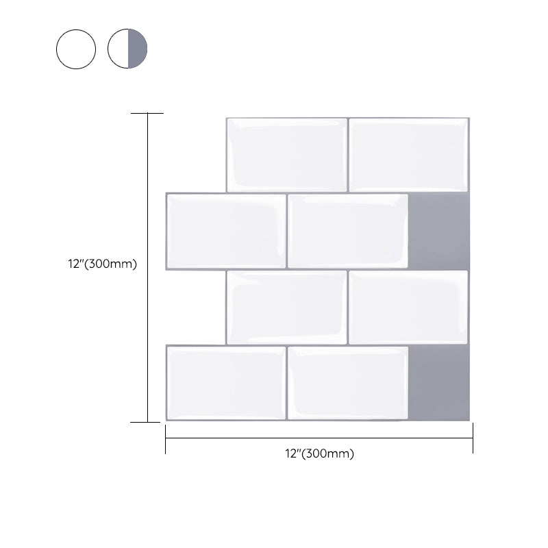 Modern Tile Peel & Stick PVC Rectangular Subway Tile Peel and Stick Wall Tile