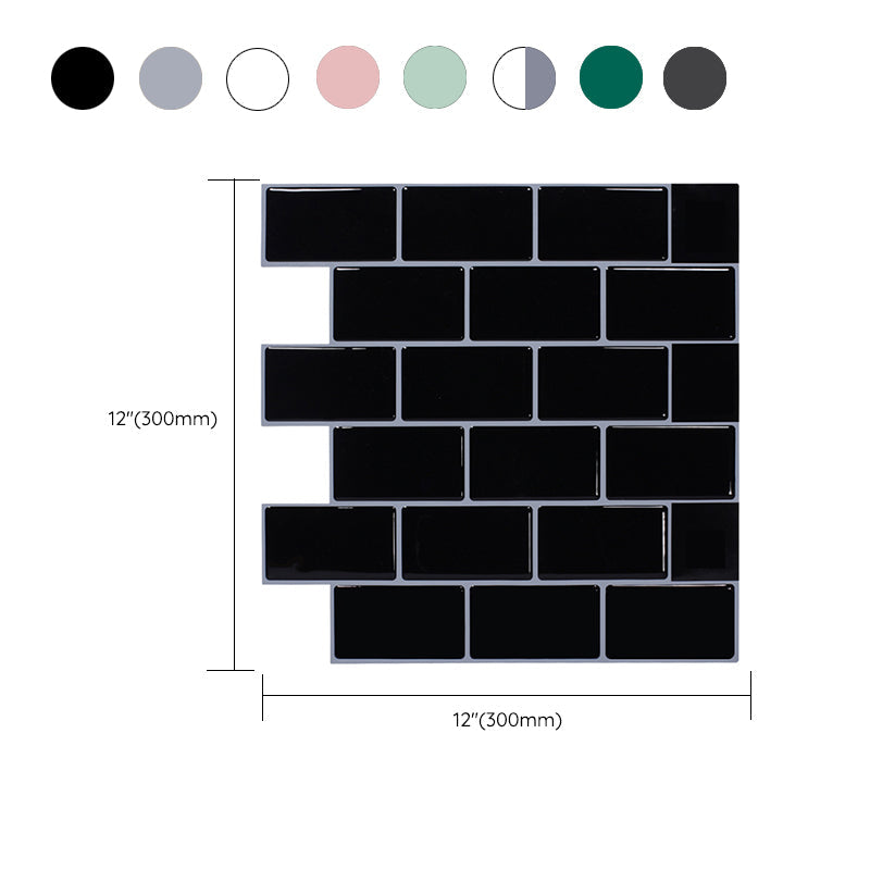 Modern Tile Peel & Stick PVC Rectangular Subway Tile Peel and Stick Wall Tile