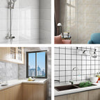 Stain Resistant Peel & Stick Tile Marble Effect Single Tile for Kitchen Backsplash
