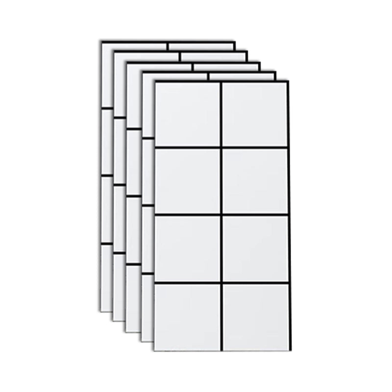 Stain Resistant Peel & Stick Tile Marble Effect Single Tile for Kitchen Backsplash