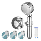 Modern handheld shower stainless steel adjustable shower head water-saving shower combo