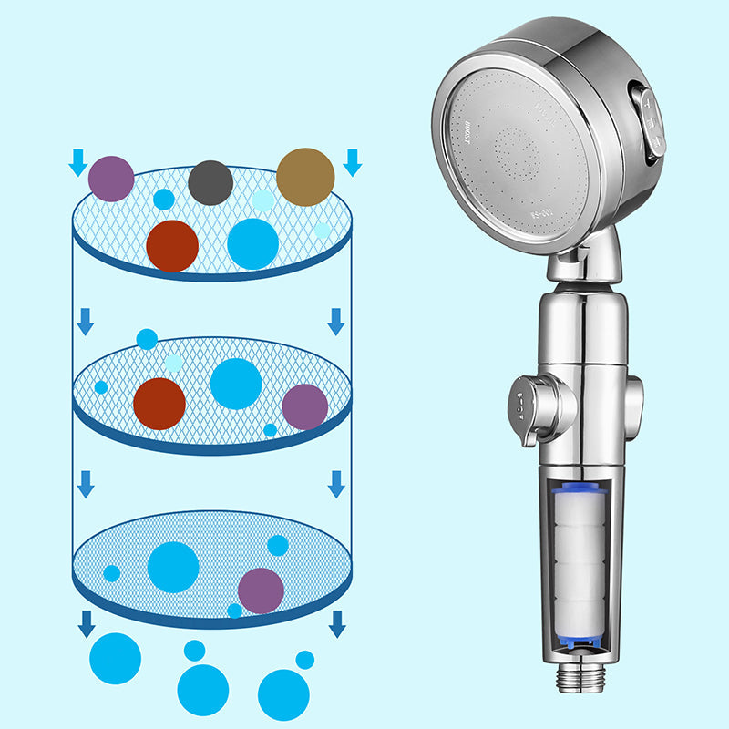 Modern handheld shower stainless steel adjustable shower head water-saving shower combo