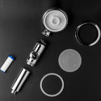 Modern handheld shower stainless steel adjustable shower head water-saving shower combo