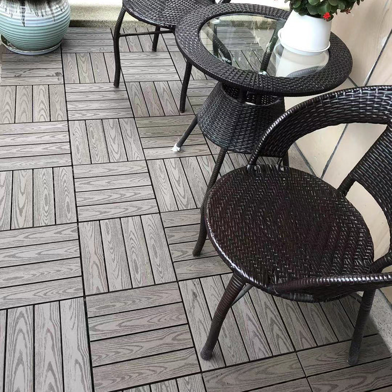 30 cm x 30 cm Square PVC Terrace Tiles Snap Installation Outdoor Floor Tiles