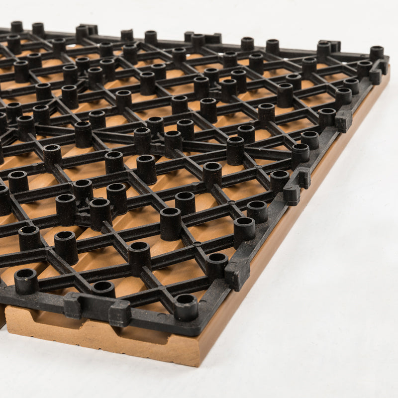 30 cm x 30 cm Square PVC Terrace Tiles Snap Installation Outdoor Floor Tiles
