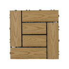 30 cm x 30 cm Square PVC Terrace Tiles Snap Installation Outdoor Floor Tiles