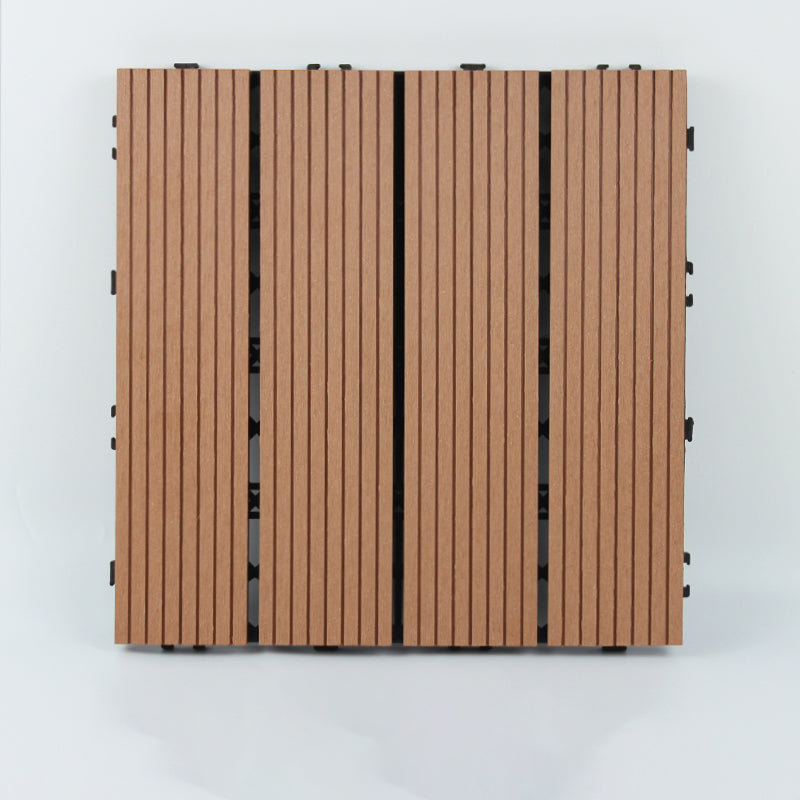 30 cm x 30 cm Square PVC Terrace Tiles Snap Installation Outdoor Floor Tiles