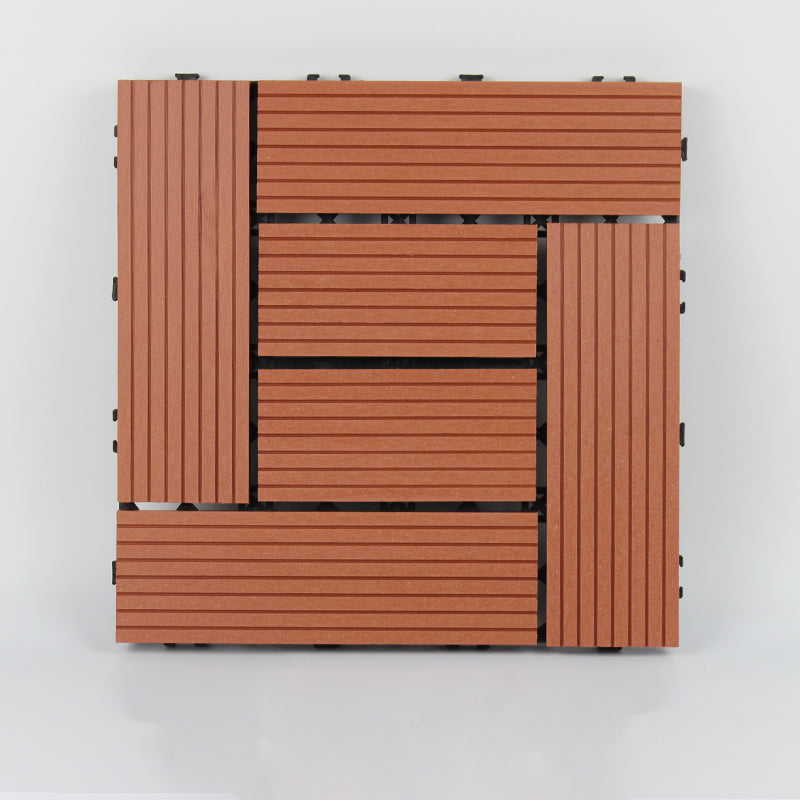 30 cm x 30 cm Square PVC Terrace Tiles Snap Installation Outdoor Floor Tiles