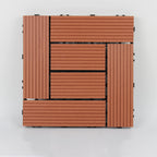 30 cm x 30 cm Square PVC Terrace Tiles Snap Installation Outdoor Floor Tiles