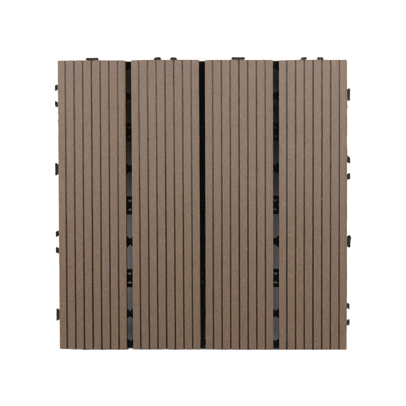 30 cm x 30 cm Square PVC Terrace Tiles Snap Installation Outdoor Floor Tiles