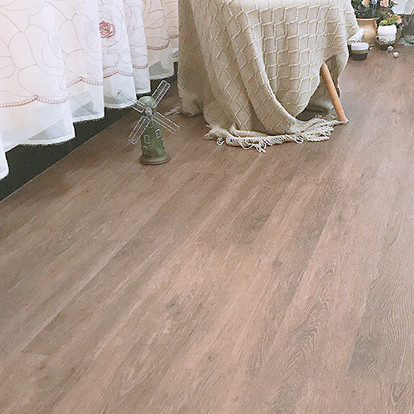 Smooth PVC Flooring Peel and Stick Wood Look Rectangular Vinyl Flooring