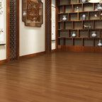 Smooth PVC Flooring Peel and Stick Wood Look Rectangular Vinyl Flooring