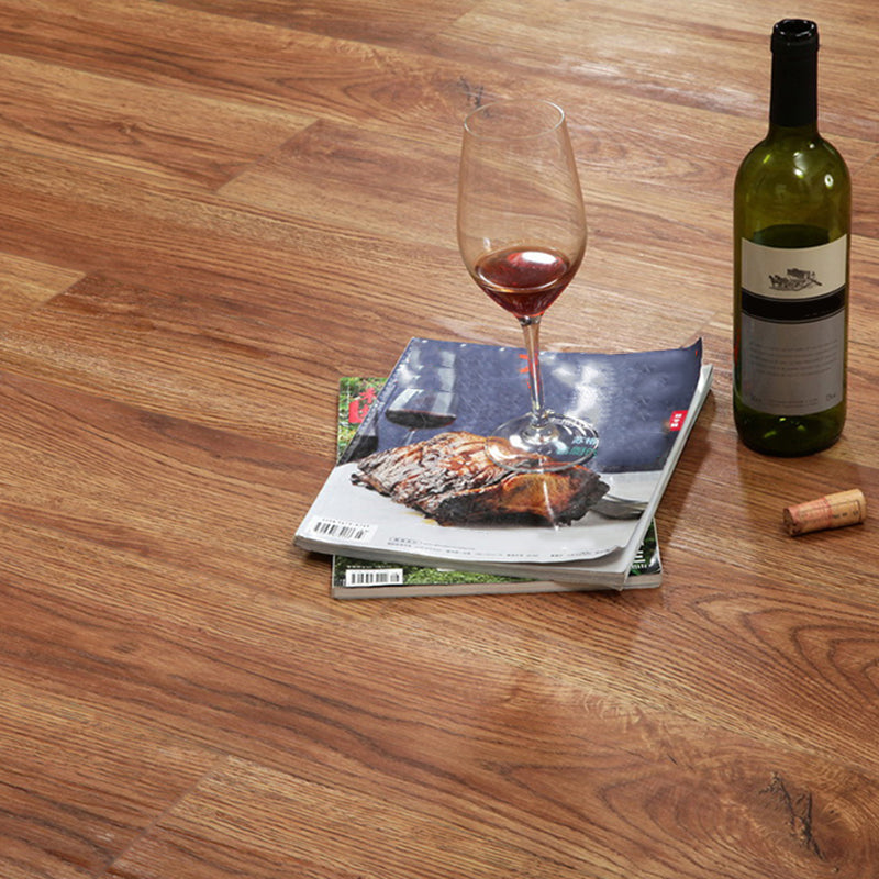 PVC Flooring Peel and Stick Smooth Wood Look Rectangular Vinyl Floor