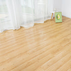 PVC Flooring Peel and Stick Smooth Wood Look Rectangular Vinyl Floor