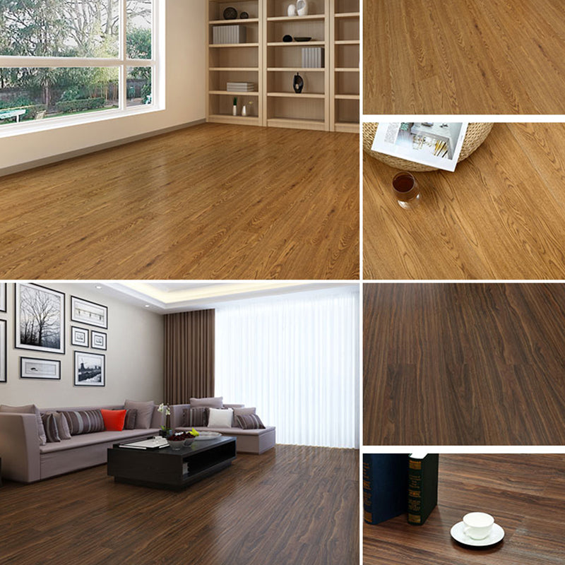 Rectangle PVC Floor Covering Peel and Stick Smooth Wood Look Vinyl Flooring