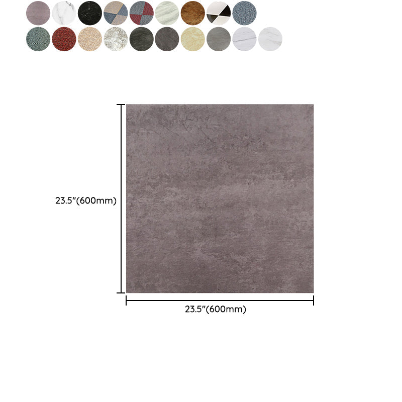 Rectangular PVC Floor Covering Peel and Stick Matte Stone Look Vinyl Floor