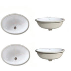 Modern Under-Mount Sink Oval Porcelain with Pop-Up Drain Sink