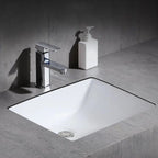 Modern Under-Mount Sink Oval Porcelain with Pop-Up Drain Sink