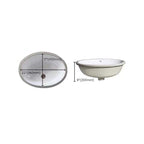 Modern Under-mount Sink Oval Porcelain with Pop-Up Drain Sink