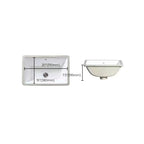 Modern Under-Mount Sink Oval Porcelain with Pop-Up Drain Sink