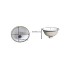 Modern Under-mount Sink Oval Porcelain with Pop-Up Drain Sink