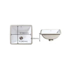 Modern Under-Mount Sink Oval Porcelain with Pop-Up Drain Sink