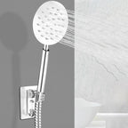 Round Shower Head Stainless Steel 3 Sprays Wall Mounted Hand Shower