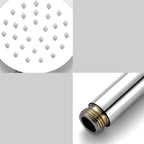 Round Shower Head Stainless Steel 3 Sprays Wall Mounted Hand Shower