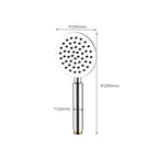 Round Shower Head Stainless Steel 3 Sprays Wall Mounted Hand Shower