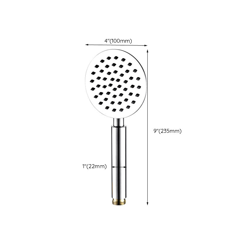 Round Shower Head Stainless Steel 3 Sprays Wall Mounted Hand Shower