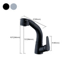 Contemporary Bath Faucet Brass Lever Handle Pull-Out Sink Faucet