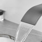 Modern Bathtub Faucet Waterfall Spout Lever Handle Brass Sink Faucet